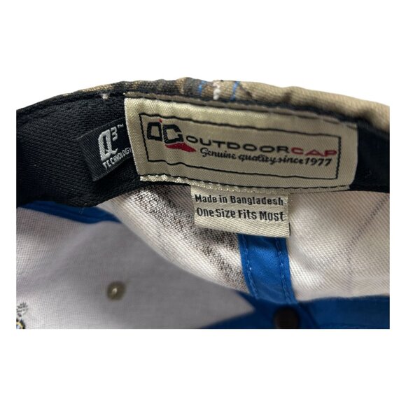 UCLA Bruins Camo Baseball Hat Outdoor Cap One Size Adjustable Strap Blue Khaki - Picture 11 of 12